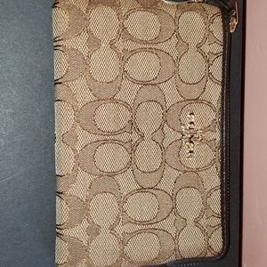 Coach signature wristlet